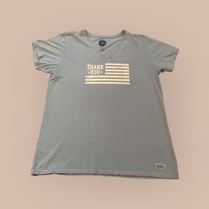 Life is Good Patriotic Tee